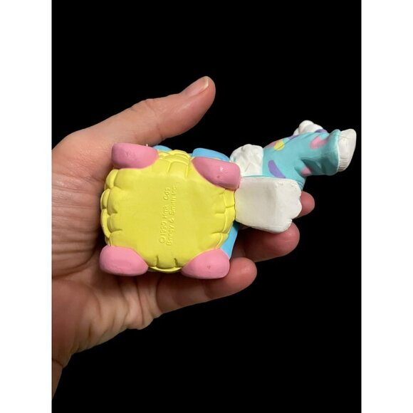 Vintage 1990 Hallmark Crayola Bunny Rabbit Painter Easter Egg Holder Figure - Picture 5 of 8